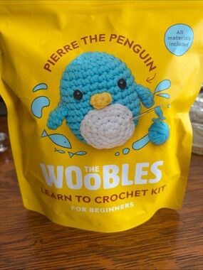 The Woobles Pierre the Penguin Crochet Kit by The Woobles - Blue & White
